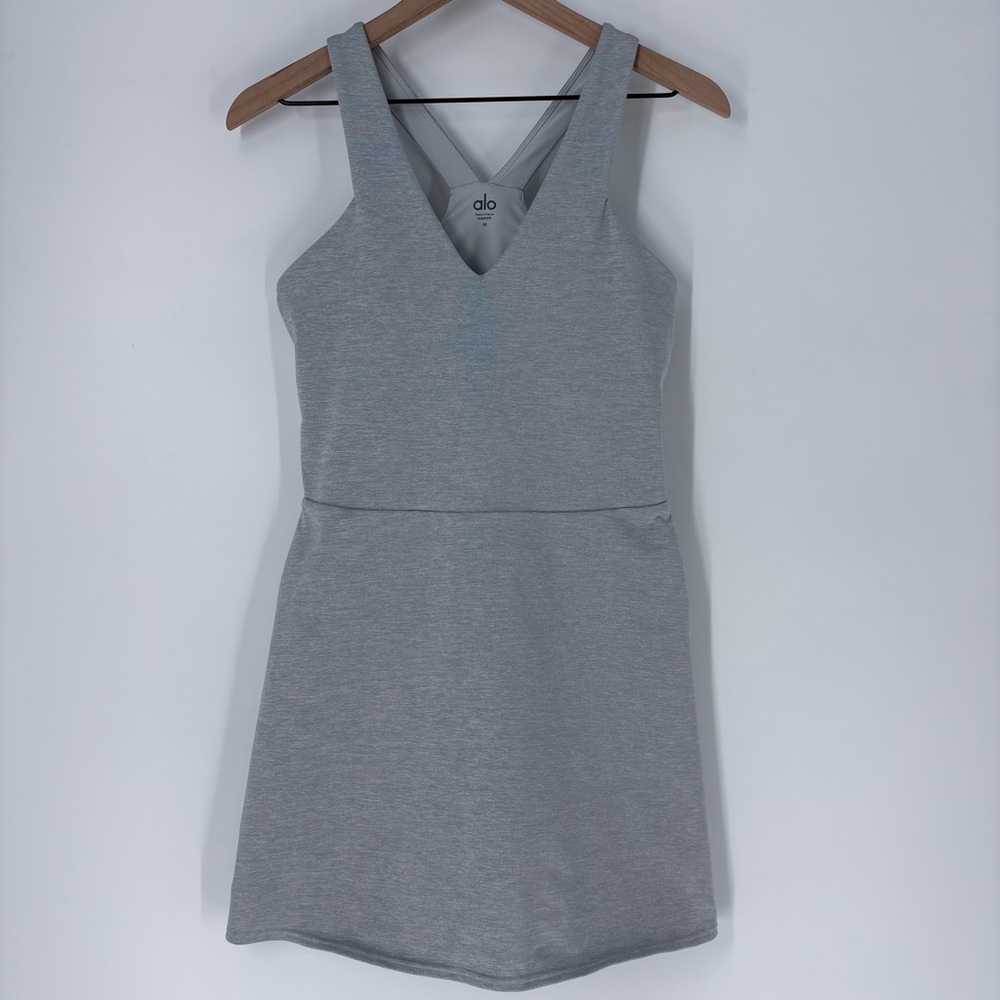 ALO Yoga Heather Gray Mini Dress